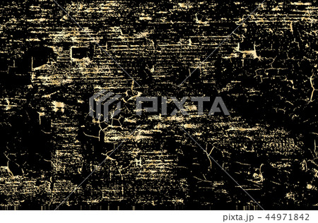 Vector grunge gold texture isolated on black. Patina scratch golden background. 44971842