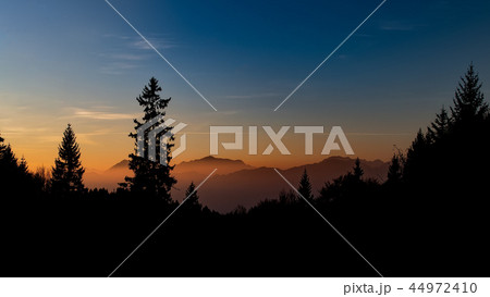 Red color just after sunset in the mountains Red color just after sunset in the mountains 44972410