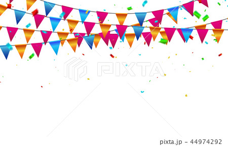 confetti Colorful ribbons. 44974292