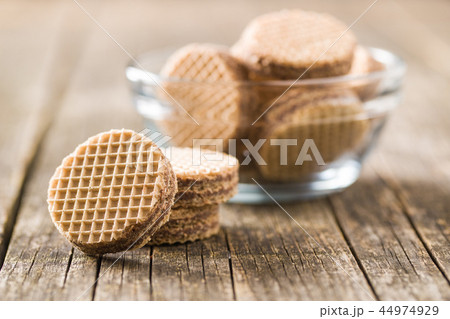 Sweet chocolate wafer biscuits. Sweet chocolate wafer biscuits. 44974929