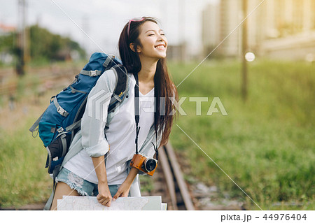 Beautiful Asia woman traveler,travel concept Beautiful Asia woman traveler,travel concept 44976404