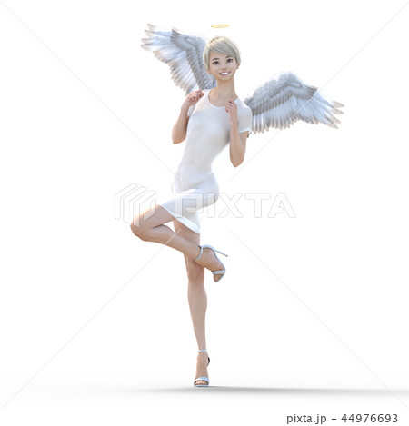 リアルな天使　perming3DCG　イラスト素材 44976693