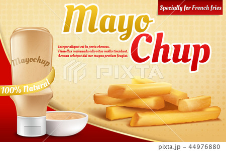 3d realistic ad poster - mayochup sauce 3d realistic ad poster - mayochup sauce 44976880