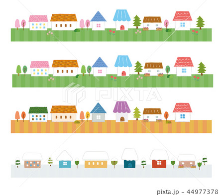 House Line Material Spring Summer Autumn And Stock Illustration