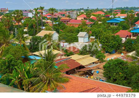カンボジア　遺跡　町並み　 44978379