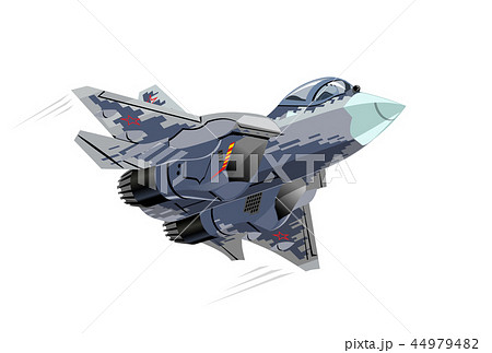 Cartoon Military Stealth Jet Fighter Plane Isolate Cartoon Military Stealth Jet Fighter Plane Isolate 44979482