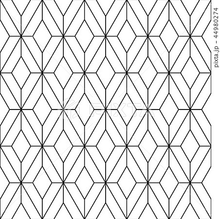 Seamless japanese pattern shoji kumiko in black  44980274