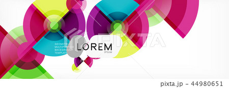 Abstract background - multicolored circles, trendy minimal geometric design 44980651