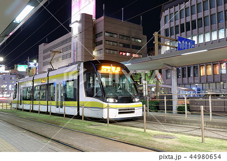 鹿児島市電 ユートラムⅡ 夜景 鹿児島市電 ユートラムⅡ 夜景 44980654