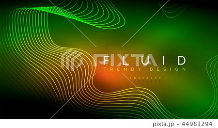 Digital flowing wave particles abstract background 44981294