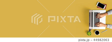 Woman working on laptop 44982063