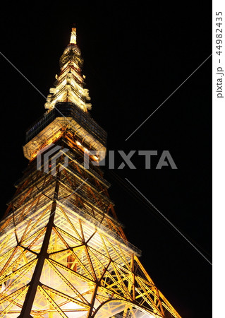 風景　東京タワー　夜景　ライトアップ 44982435