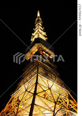 風景　東京タワー　夜景　ライトアップ 44982437