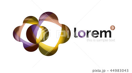 Abstract geometric design logo made of flowing elements Abstract geometric design logo made of flowing elements 44983043