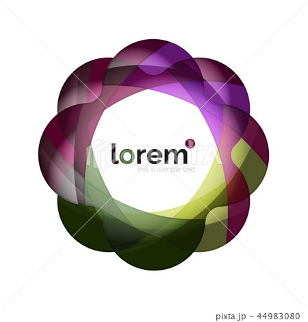 Abstract geometric design logo made of flowing elements 44983080