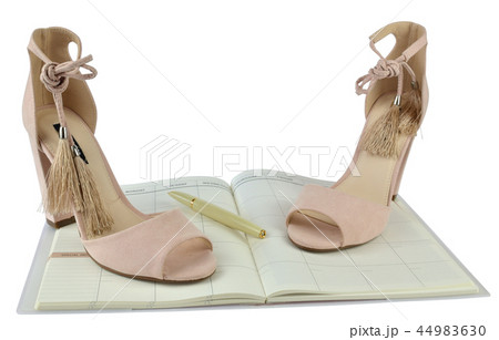 Nude look high-heeled sandals and planner 44983630