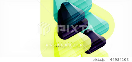 Glass triangles modern geometric composition, abstract background 44984108