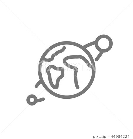Simple planet line icon. Symbol and sign illustration design. Isolated on white background 44984224