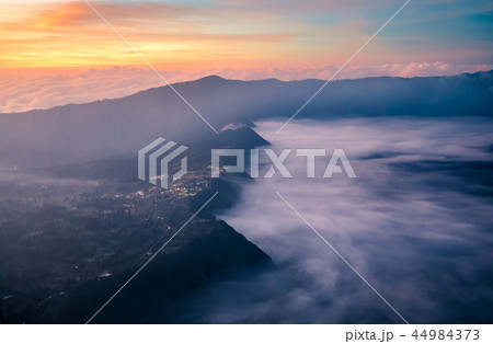 Bromo volcano at sunrise, East Java, Indonesia Bromo volcano at sunrise, East Java, Indonesia 44984373
