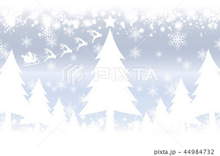 背景イラスト素材 ホワイトクリスマス 聖誕祭 サンタクロース ツリー 冬のイメージ 雪の結晶 雪景色のイラスト素材 44984732 Pixta