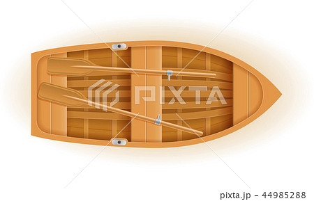 wooden boat top view vector illustration wooden boat top view vector illustration 44985288
