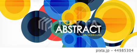 Abstract colorful geometric composition - multicolored circle background 44985304