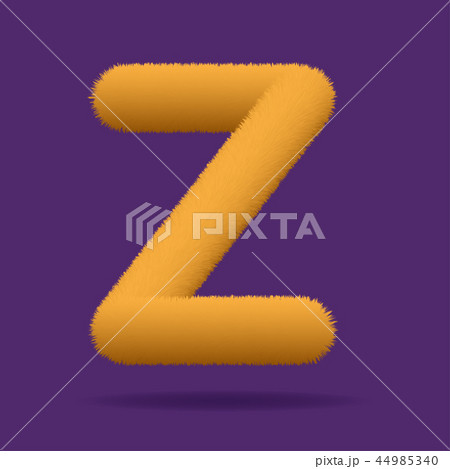 Uppercase Letter Z, Alphabet Made Of Fur Texture 44985340