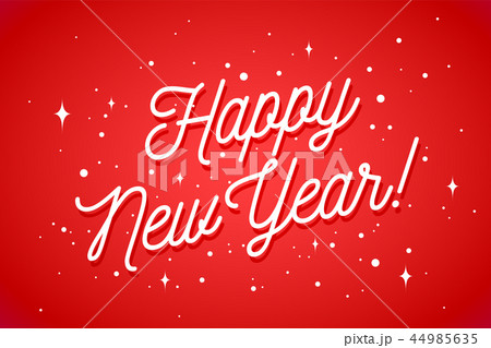 Happy New Year. Greeting card with inscription Happy New Year. Greeting card with inscription 44985635