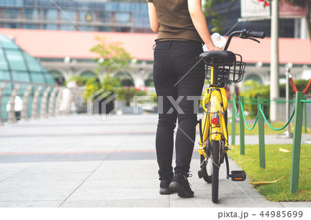 Rent sharing bicycle by scan QR code Rent sharing bicycle by scan QR code 44985699