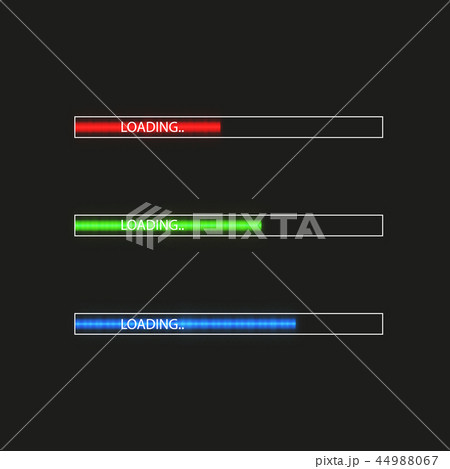 Progress loading bar with lighting. Concept technology. Vector illustration Progress loading bar with lighting. Concept technology. Vector illustration 44988067
