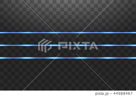 Blue neon lines with light effects isolated on black transparent background. Vector illustration 44988467