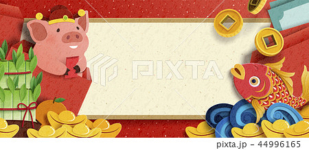 Paper art Chinese new year design Paper art Chinese new year design 44996165