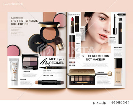Cosmetic magazine template 44996544