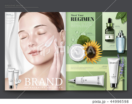Cosmetic magazine template 44996598