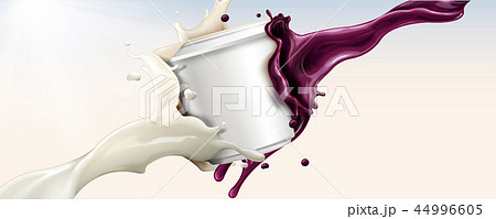 Splashing milk and juice Splashing milk and juice 44996605