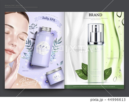 Cosmetic magazine template 44996613