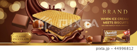 Chocolate ice cream sandwich 44996812