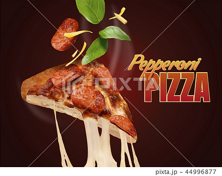 Pepperoni pizza with rich toppings Pepperoni pizza with rich toppings 44996877