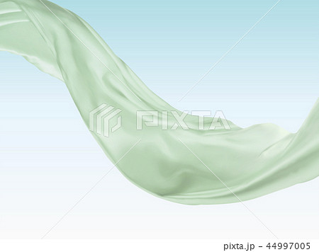 Green wavy satin element 44997005
