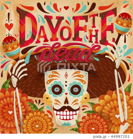 Cheerful day of the dead poster 44997201