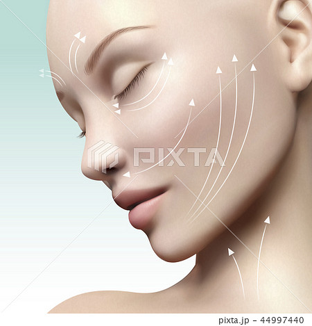 Close up look of model face Close up look of model face 44997440