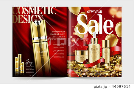 Cosmetic magazine template 44997614