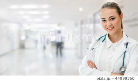 Woman doctor working at the hospital office. Woman doctor working at the hospital office. 44998360