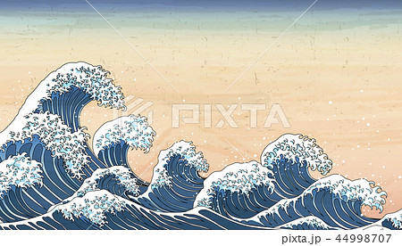 wave tides in Ukiyo-e style wave tides in Ukiyo-e style 44998707