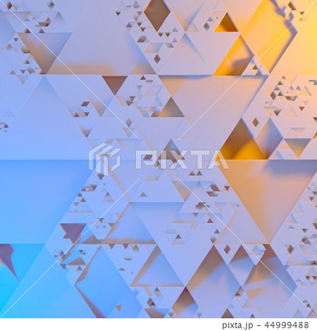 Abstract Irregular Futuristic architectural pattern, triangles 3d illustration background 44999488