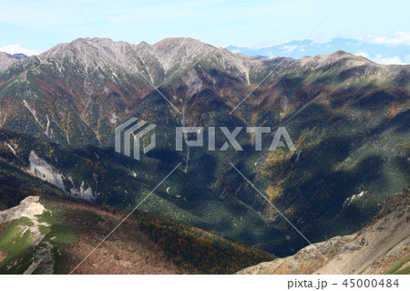 南アルプス塩見岳山頂から　南アルプス北部　農鳥岳を望む 45000484