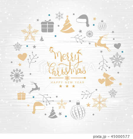 Retro Vintage Merry Christmas Greeting Card Retro Vintage Merry Christmas Greeting Card 45000577