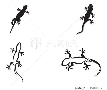 Lizard Chameleon Gecko Silhouetteのイラスト素材