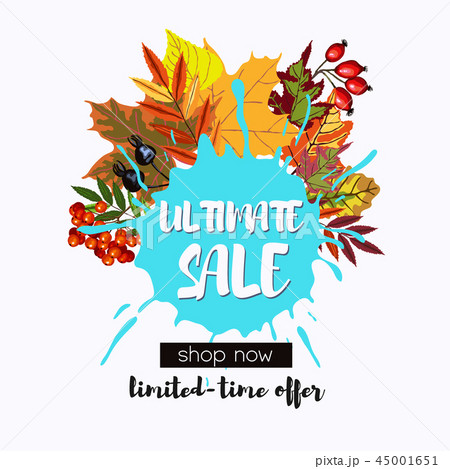 Ultimate sale design with fall leaves wreath 45001651