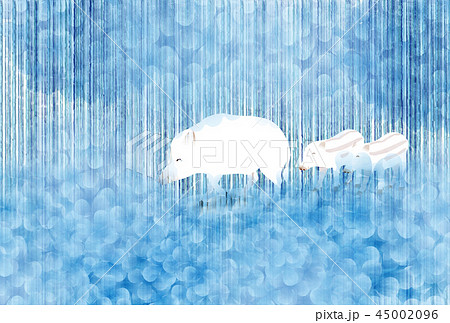 亥　和紙　年賀状　背景  45002096